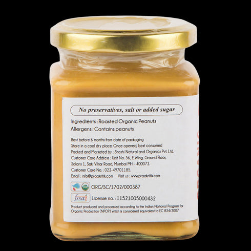 Praakritik Organic Peanut Butter Unsweetened